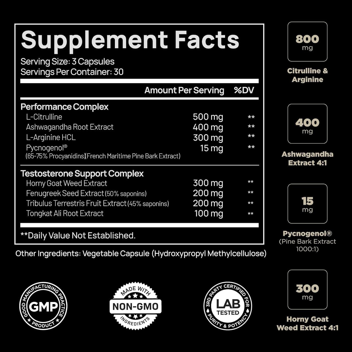 Tongkat Ali Herbal Supplement Capsules