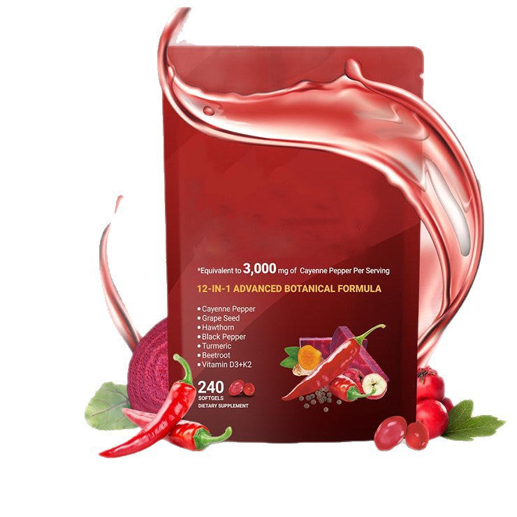 Cayenne Pepper Vitamin D3 K2 Soft Capsules