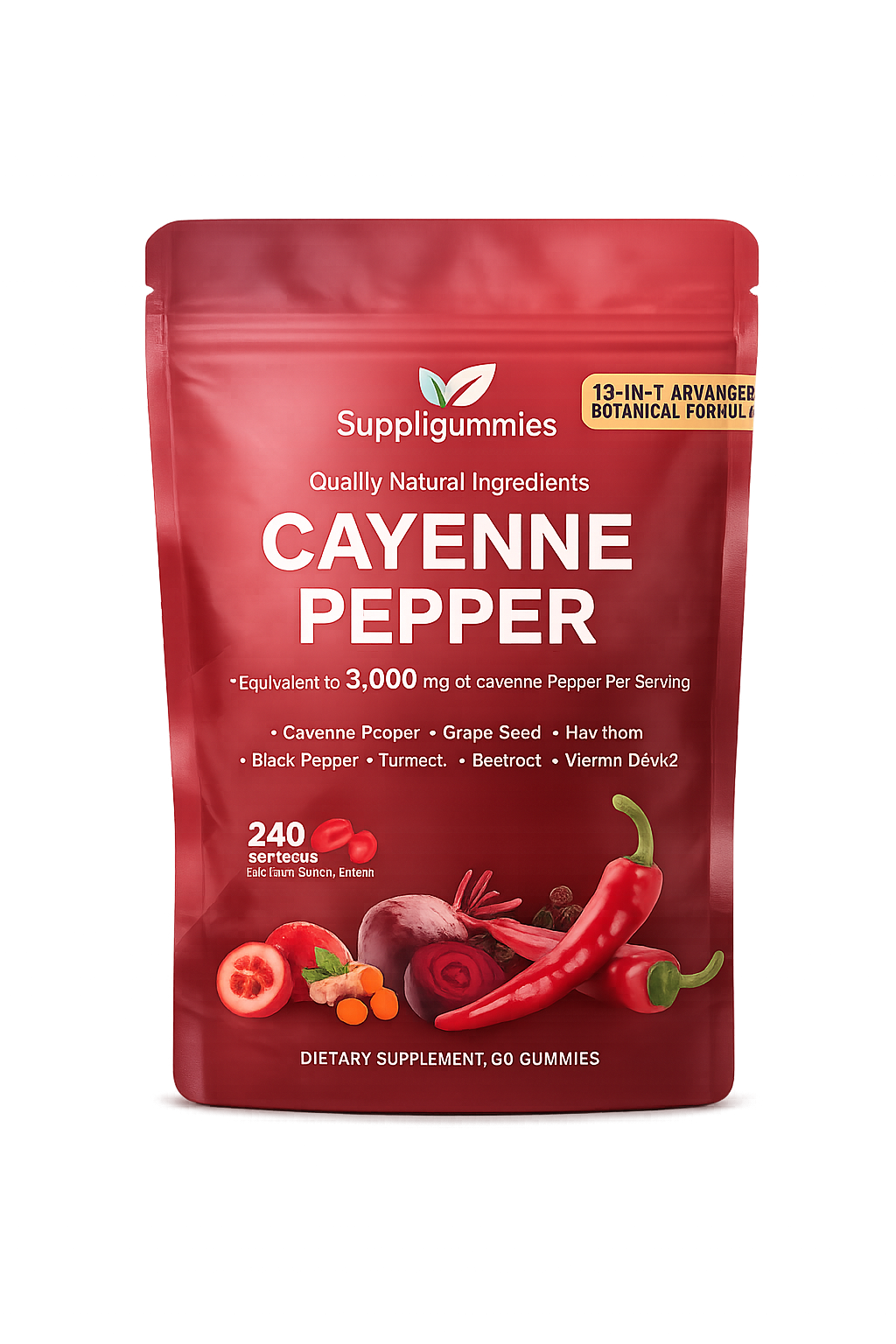 Cayenne Pepper Vitamin D3 K2 Soft Capsules