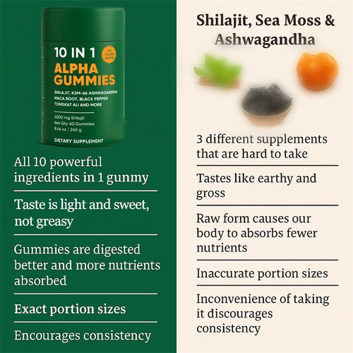 Alpha Gummies 10 in 1 Xilaiji Body Care Agent Gentlely Cares for the Body