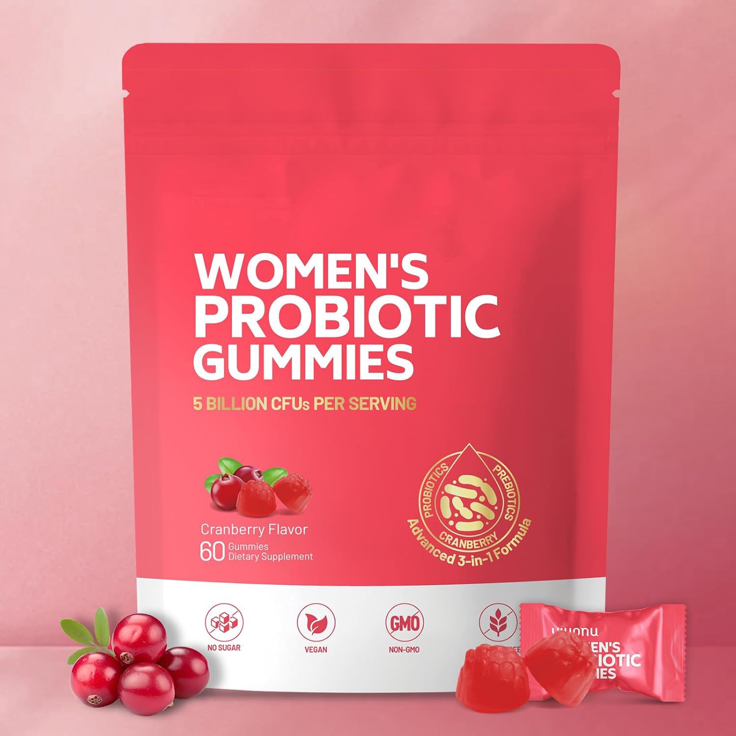 Cranberry Vitamin Gummies Dietary Supplement